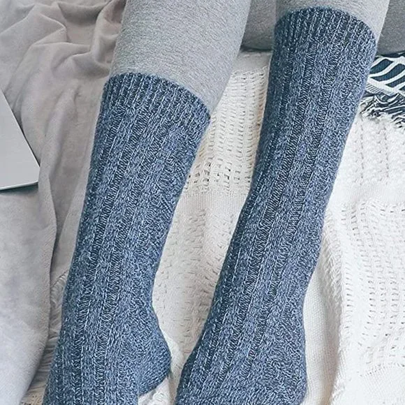 Wool Boot Socks Luxury Ultra Soft Cabin Boot Socks 5 Pair - Picture 7 of 8